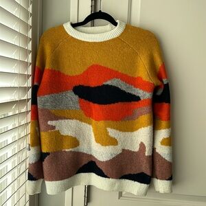 ❤️ THML Sweater Women's Multicolor Abstract Knit Size Small